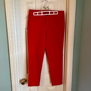Red Cropped Skinny Jeans